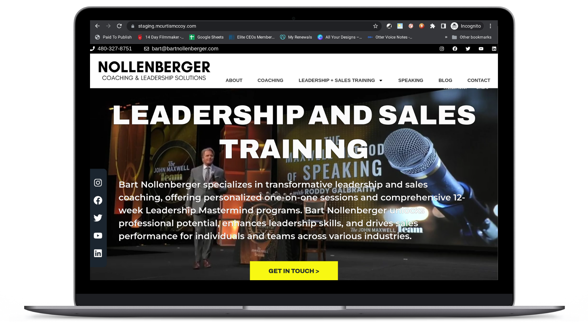 Bart Nollenberger website designed by M. Curtis McCoy