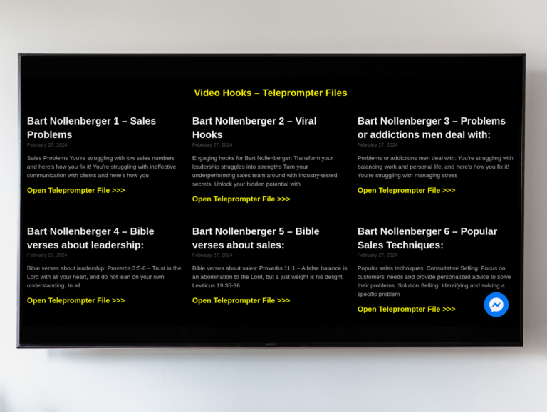 Online teleprompter for professional videography
