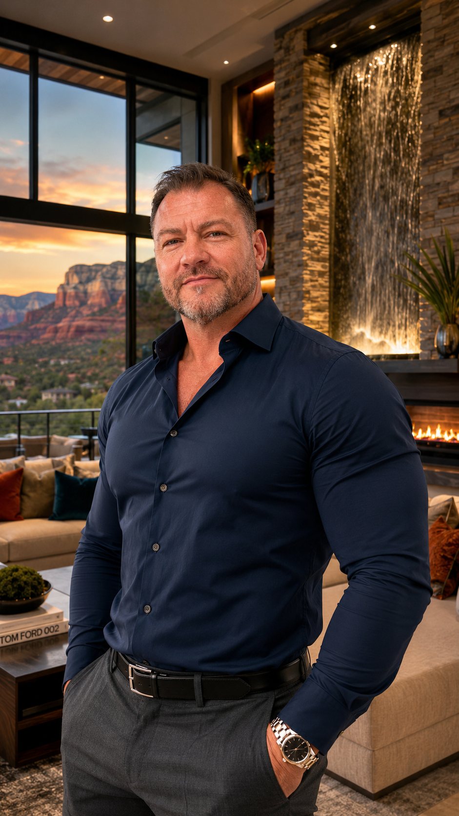 M. Curtis McCoy — the branding and marketing expert businesses hire, luxury estate at sunset