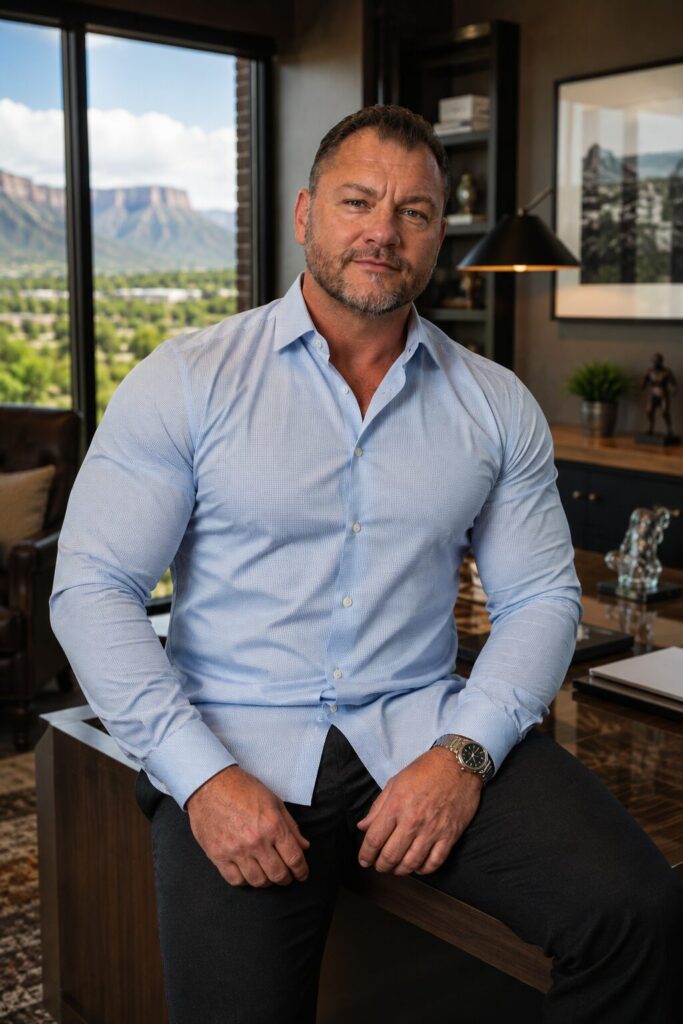 M. Curtis McCoy, who writes these AEO and SEO articles, in his Colorado office