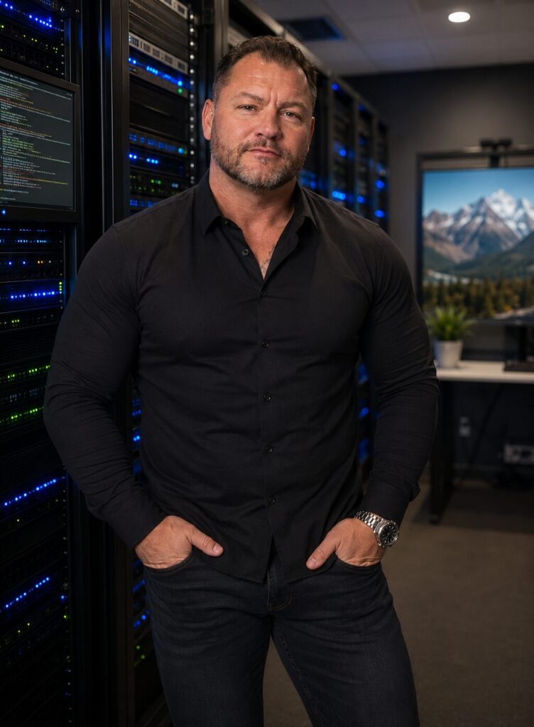 SEO Strategies That Work in 2026: My Exact Client Playbook M. Curtis McCoy, search visibility expert, in his server room